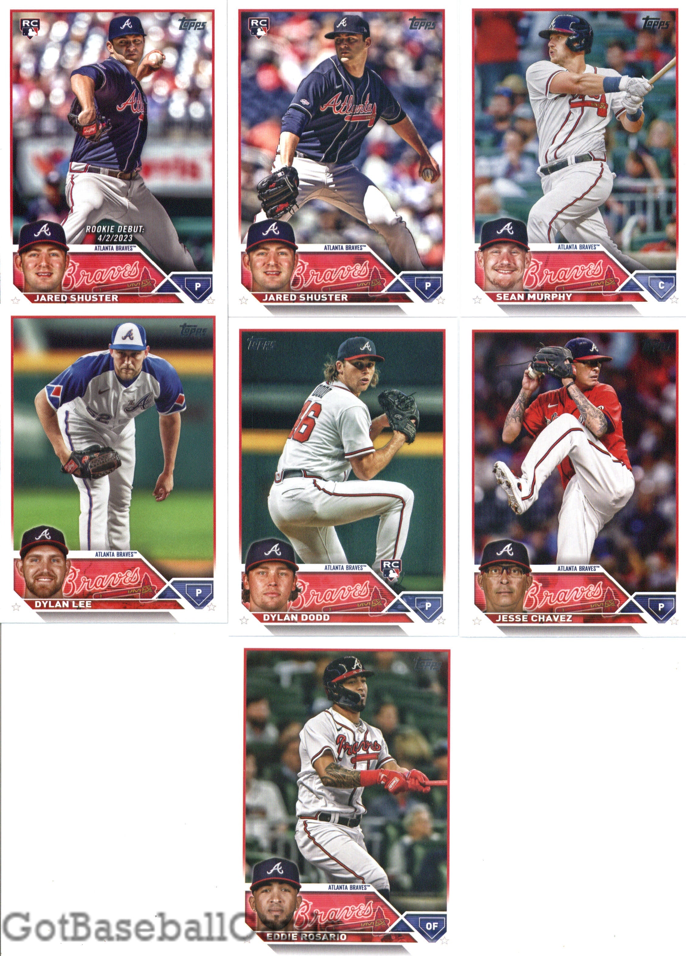 2023 Topps Complete Master Atlanta Braves Team Set of 33 Cards