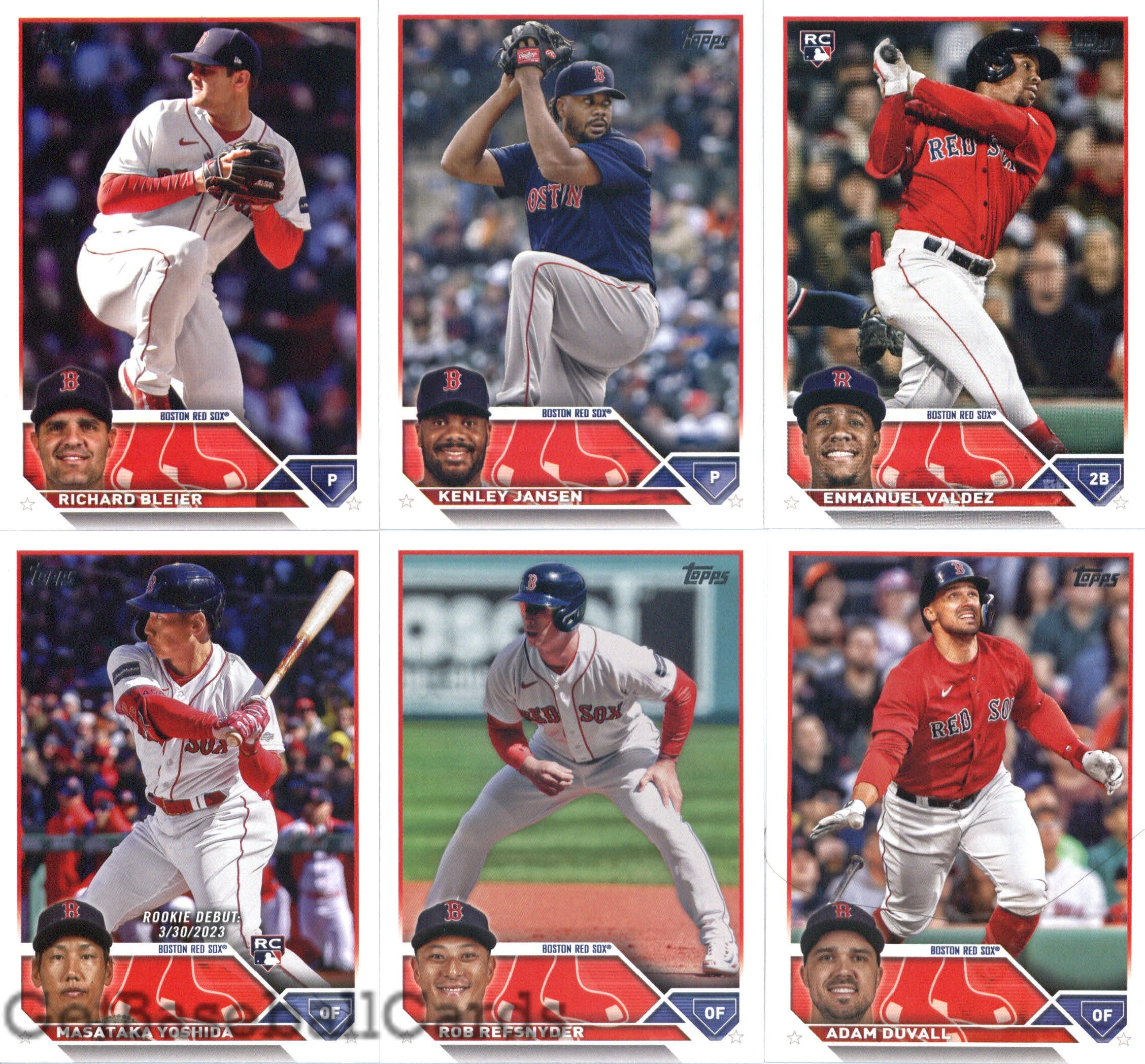 2023 Topps Complete Master Boston Red Sox Team Set of 34 Cards