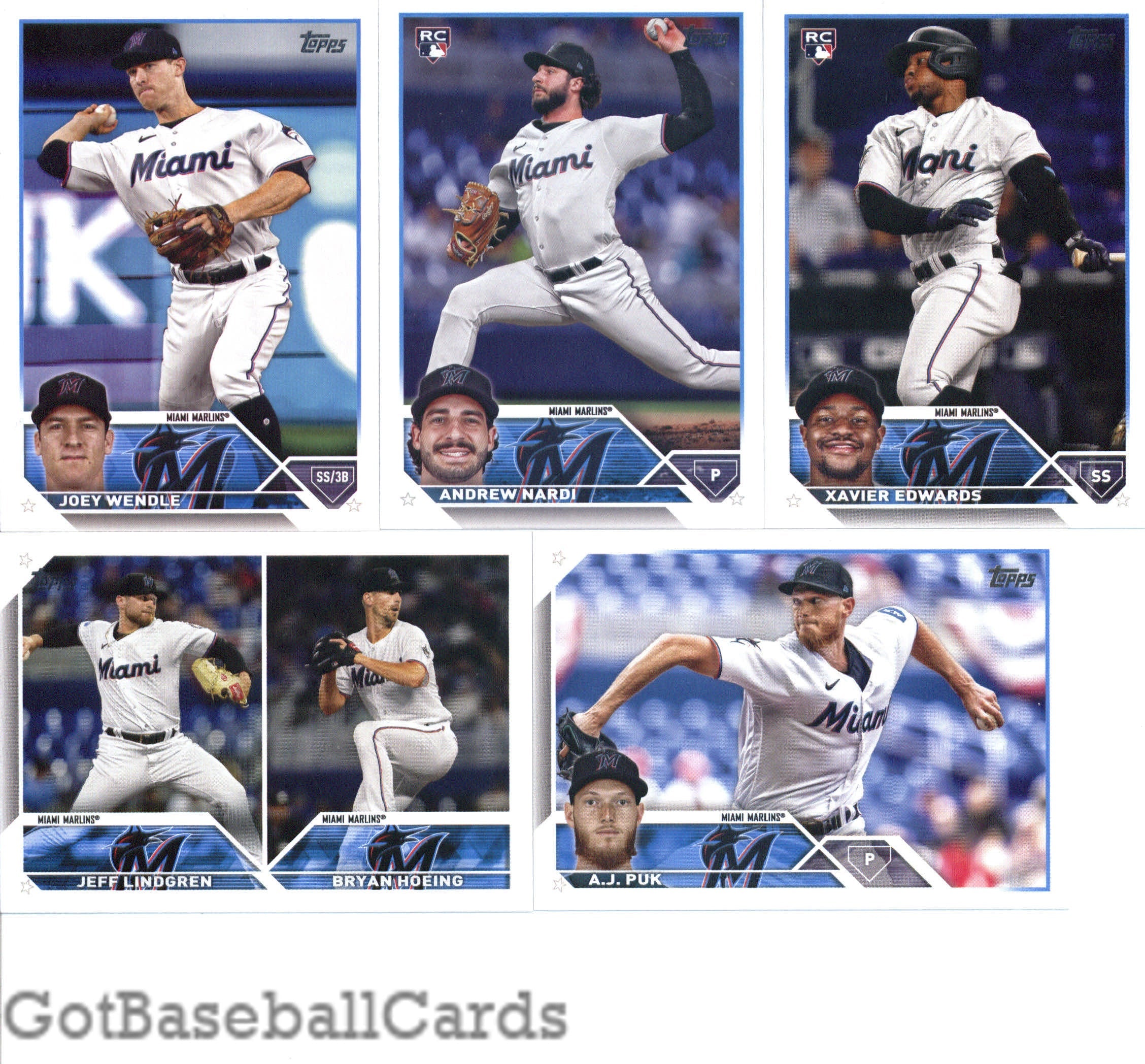 2023 Topps Complete Master Miami Marlins Team Set of 32 Cards