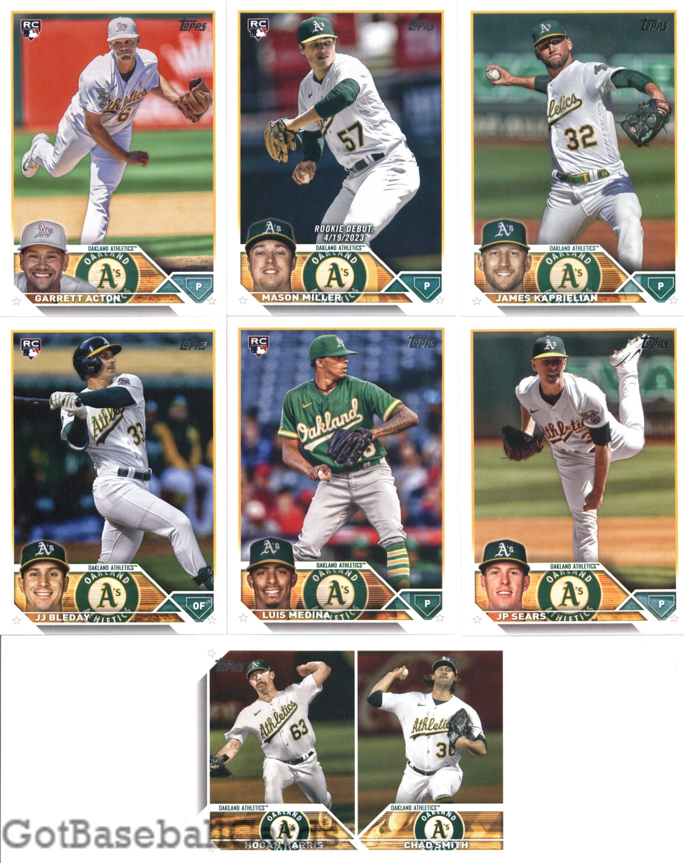 2023 Topps Complete Master Oakland Athletics Team Set of 39 Cards
