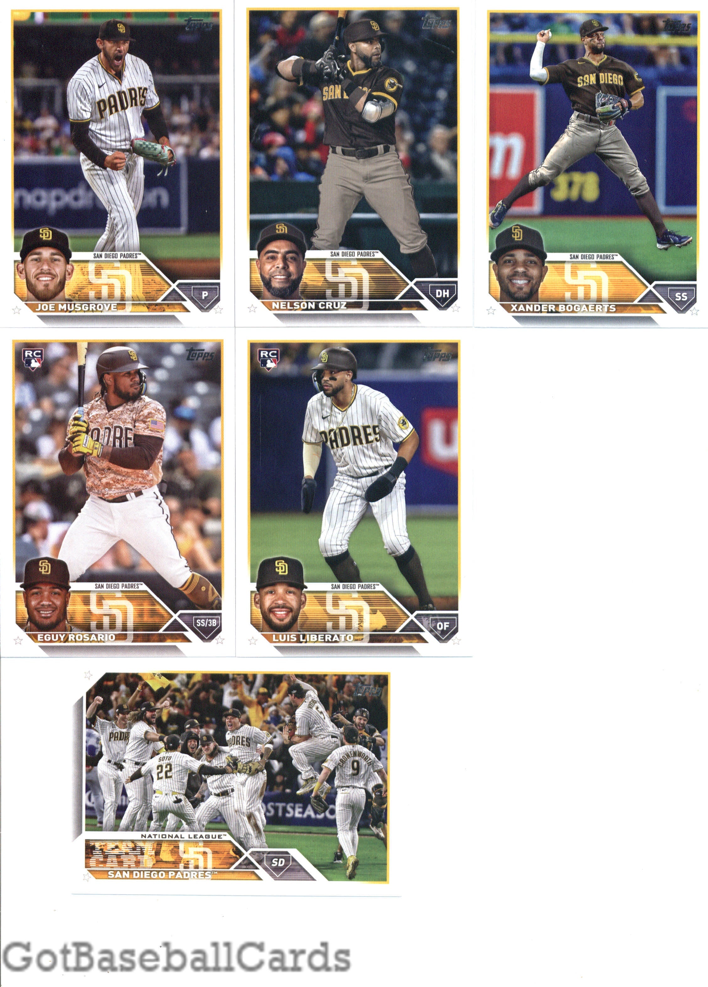 2023 Topps Complete Master San Diego Padres Team Set of 32 Cards