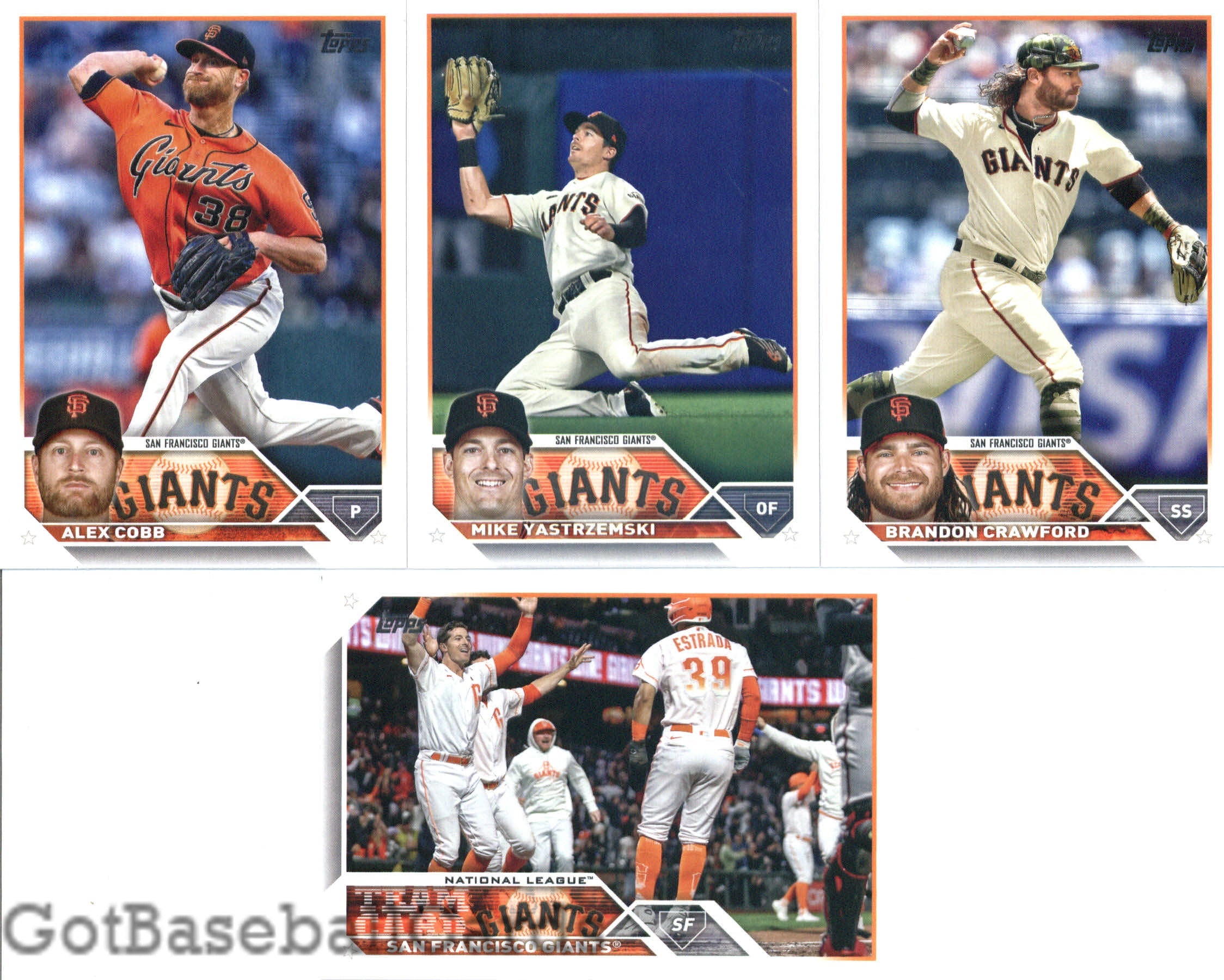 2023 Topps Complete Master San Francisco Giants Team Set of 31 Cards
