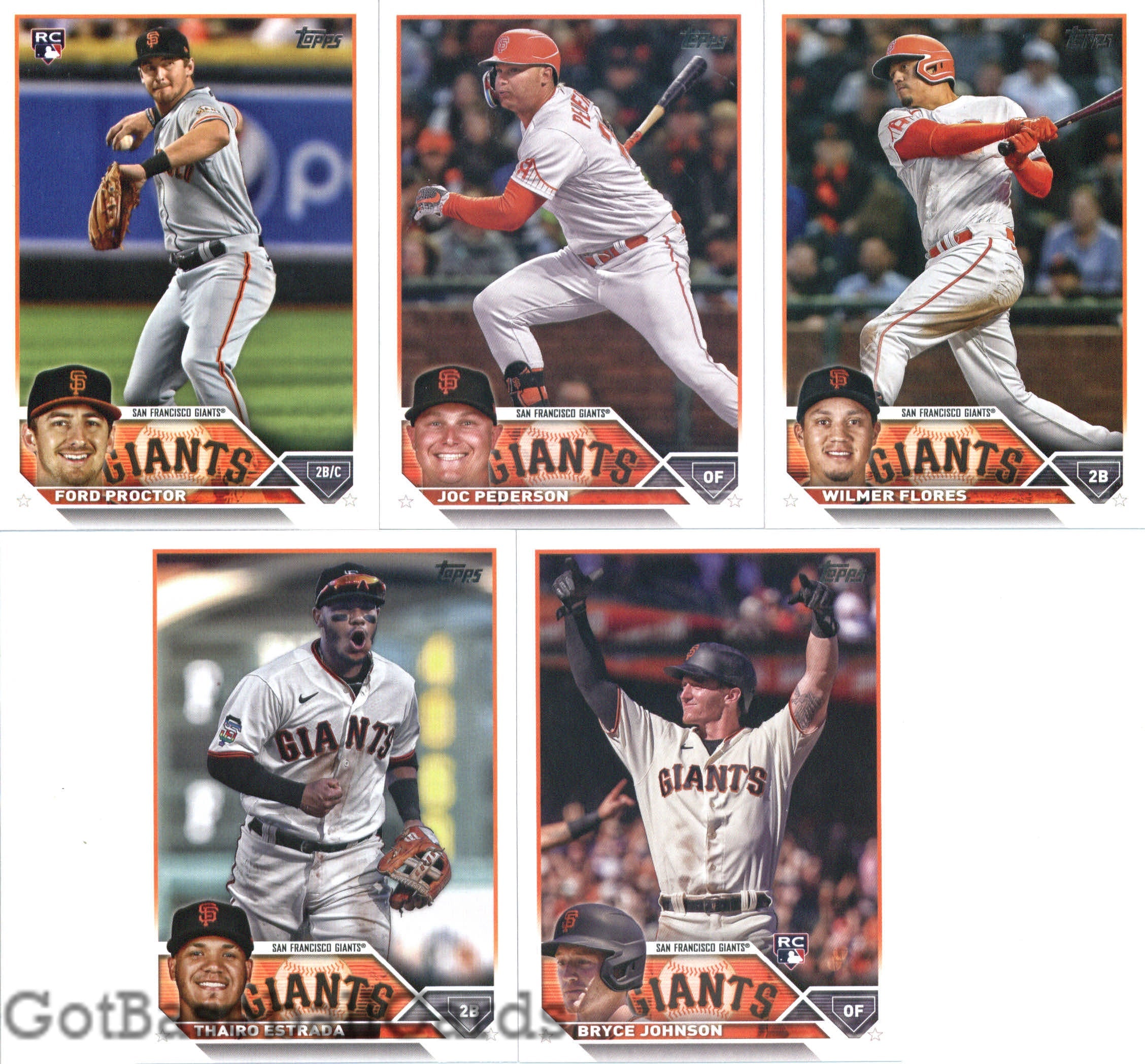 2023 Topps Complete Master San Francisco Giants Team Set of 31 Cards