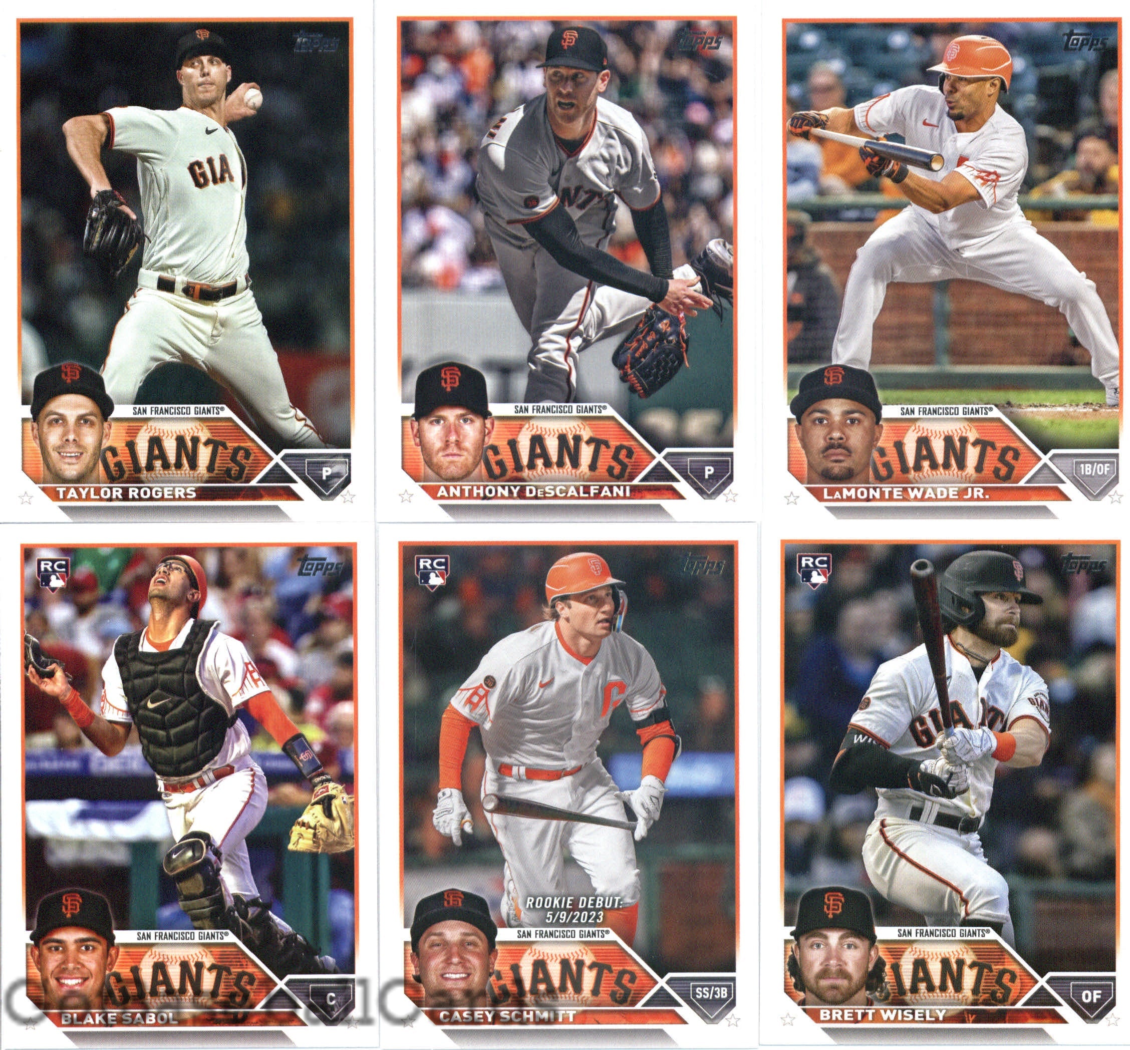 2023 Topps Complete Master San Francisco Giants Team Set of 31 Cards