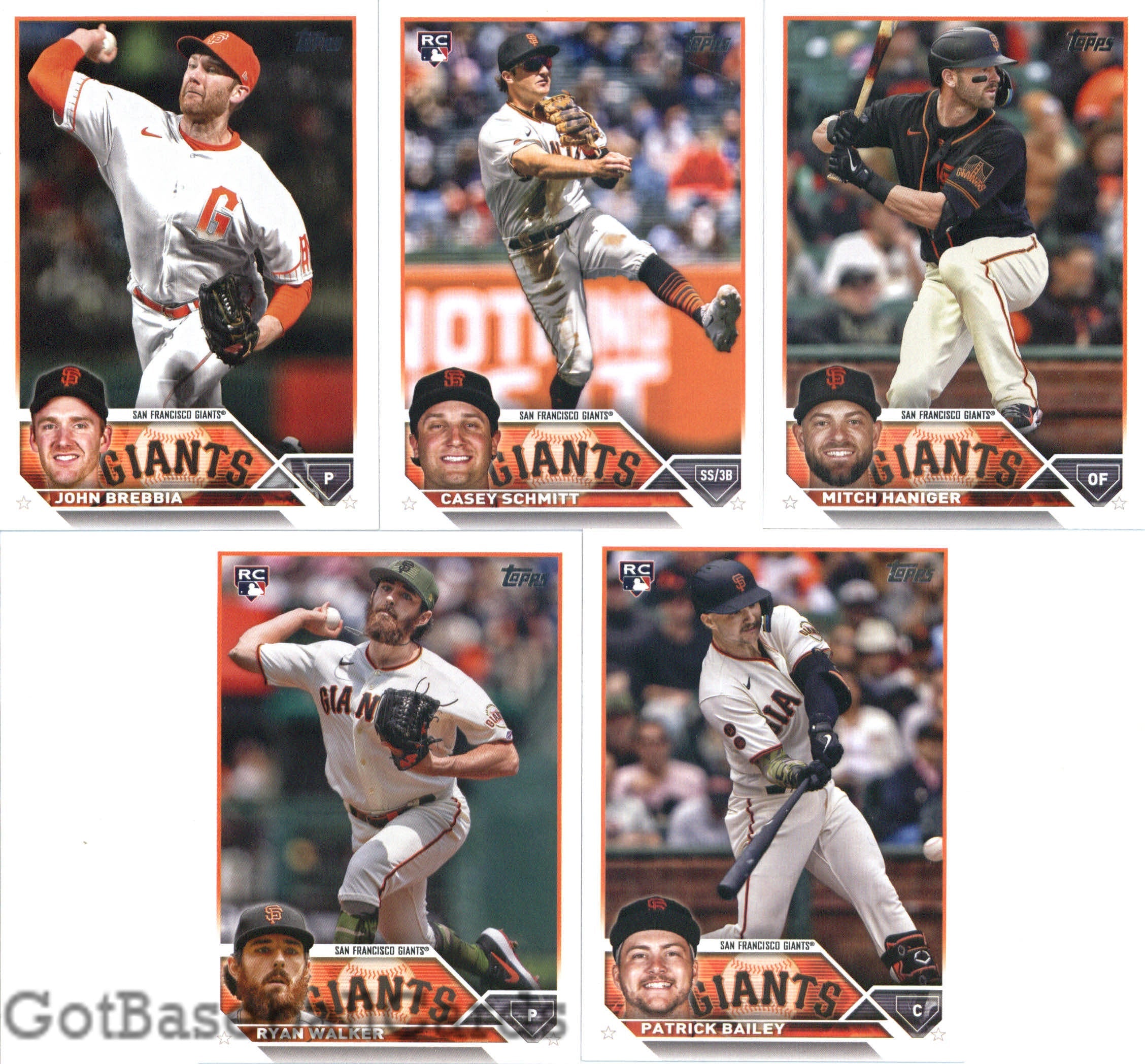 2023 Topps Complete Master San Francisco Giants Team Set of 31 Cards