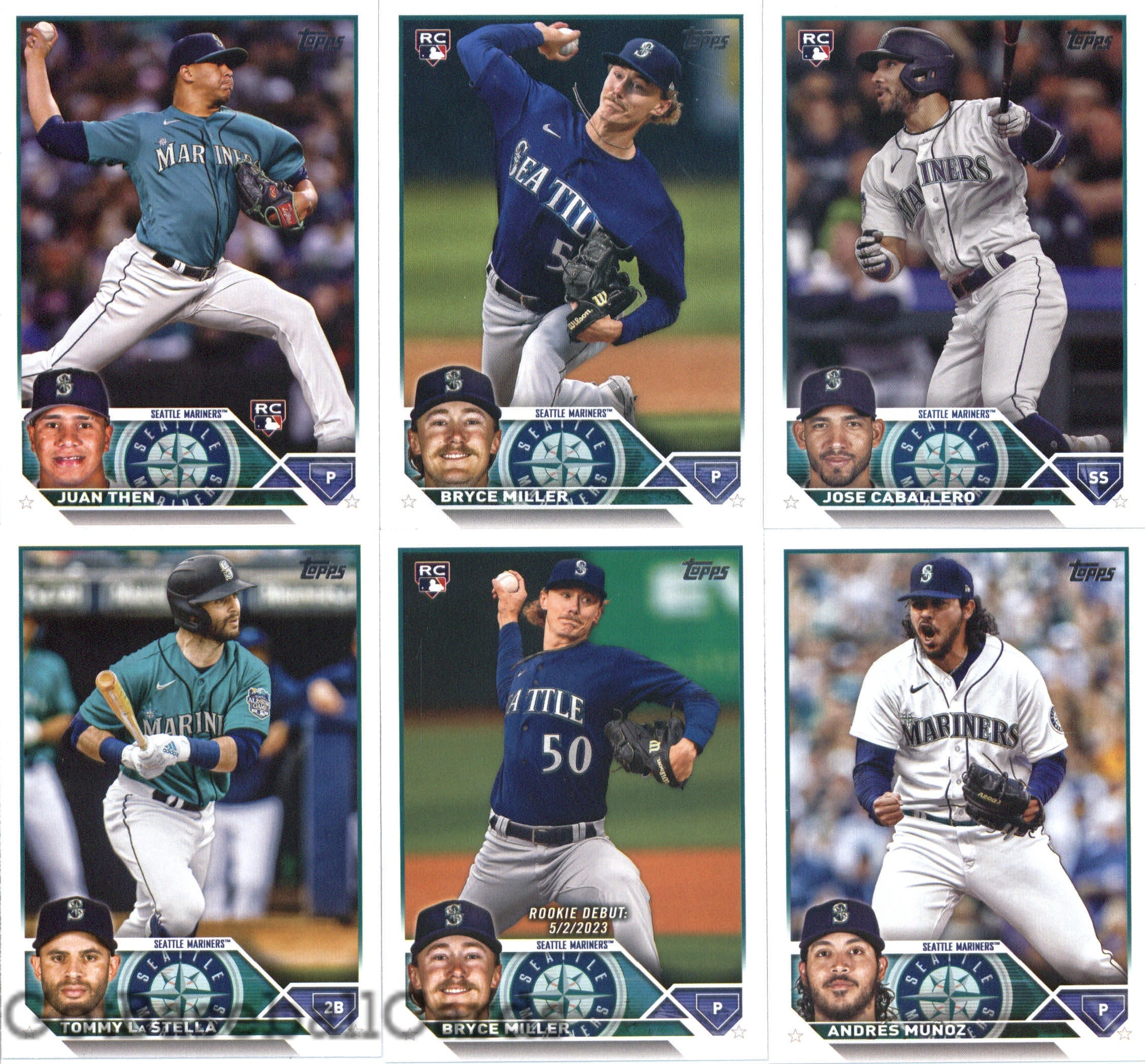 2023 Topps Complete Master Seattle Mariners Team Set of 32 Cards