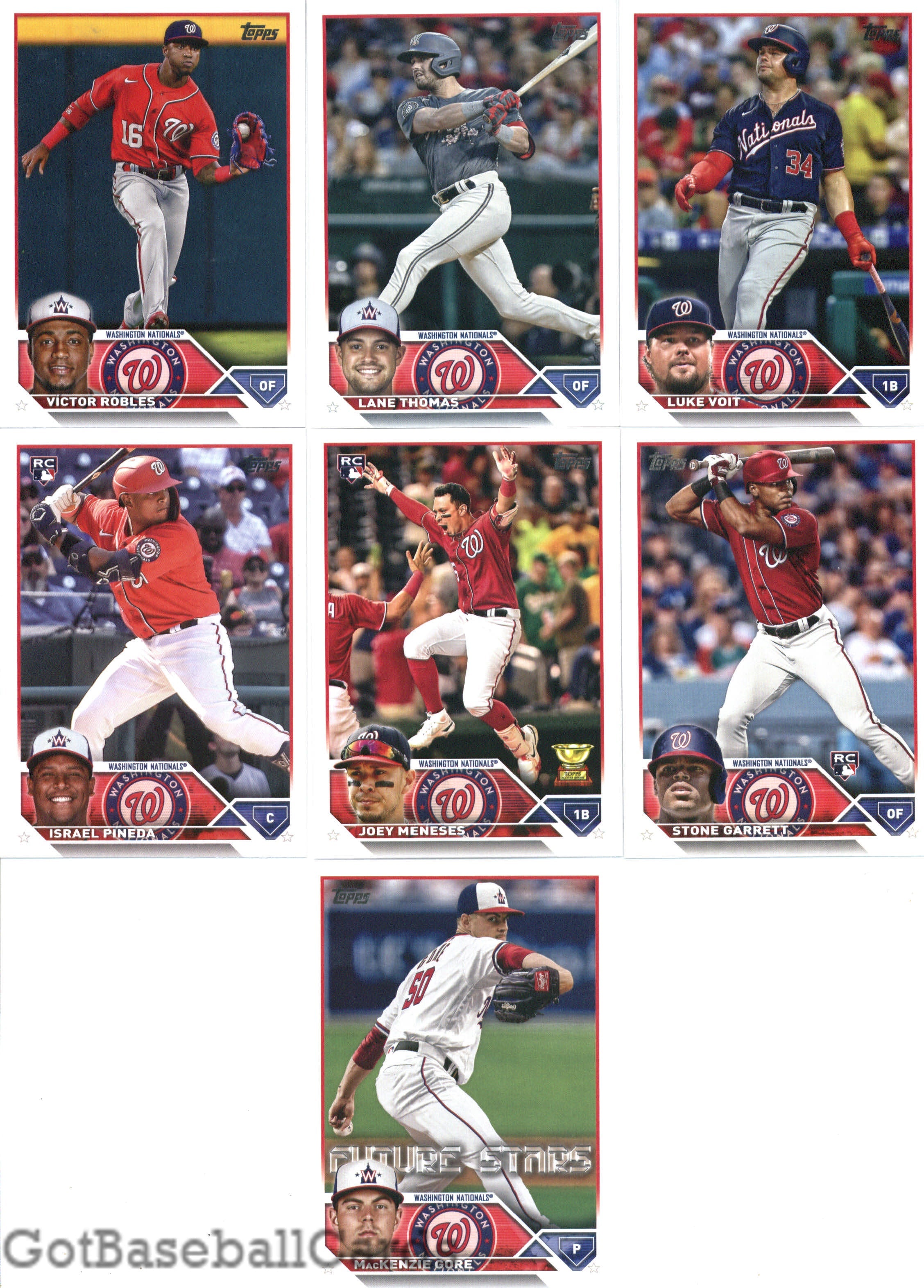 2023 Topps Complete Master Washington Nationals Team Set of 33 Cards