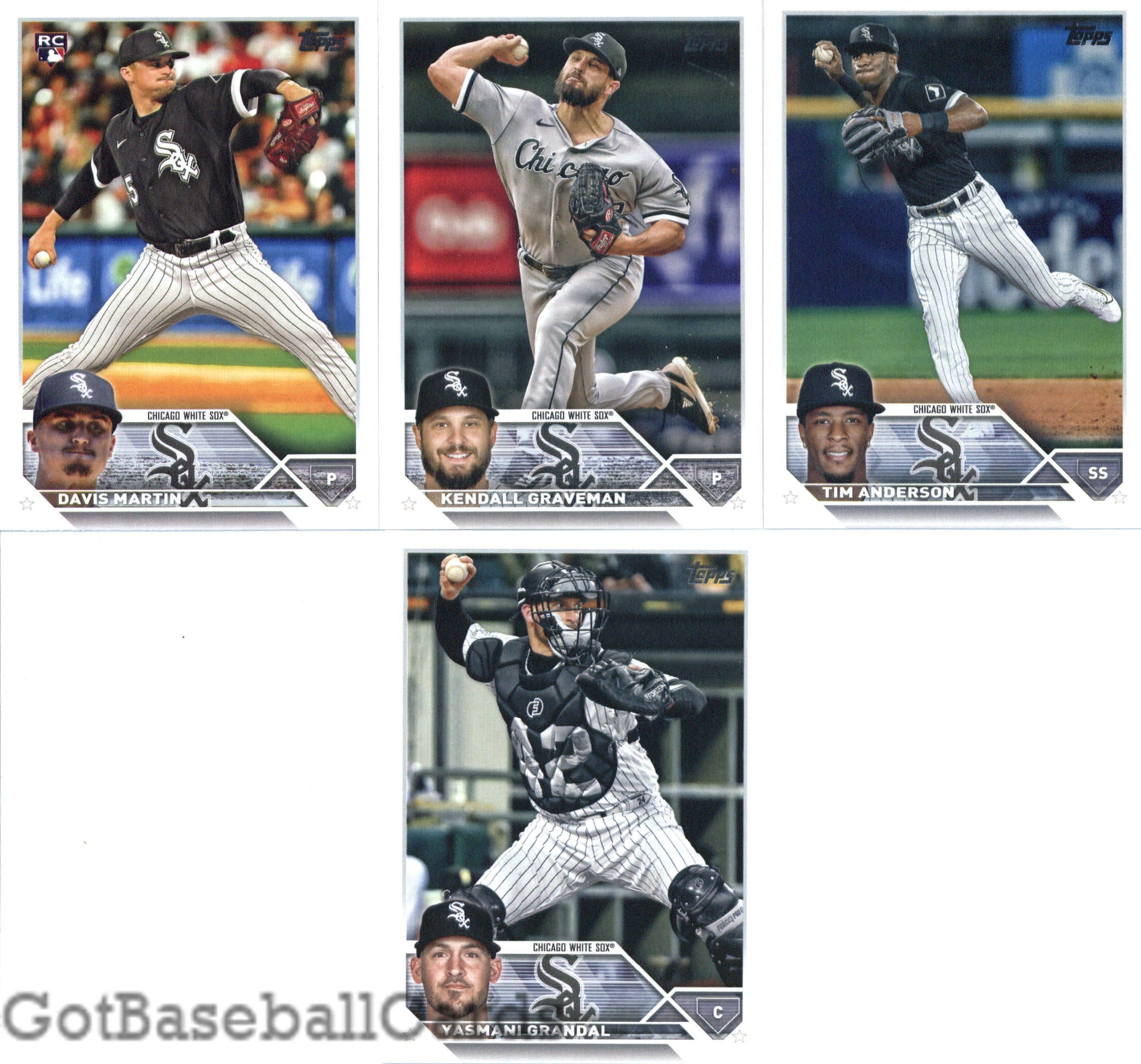 2023 Topps Complete Set (Series 1 & 2) Chicago White Sox Team Set of 21 Cards