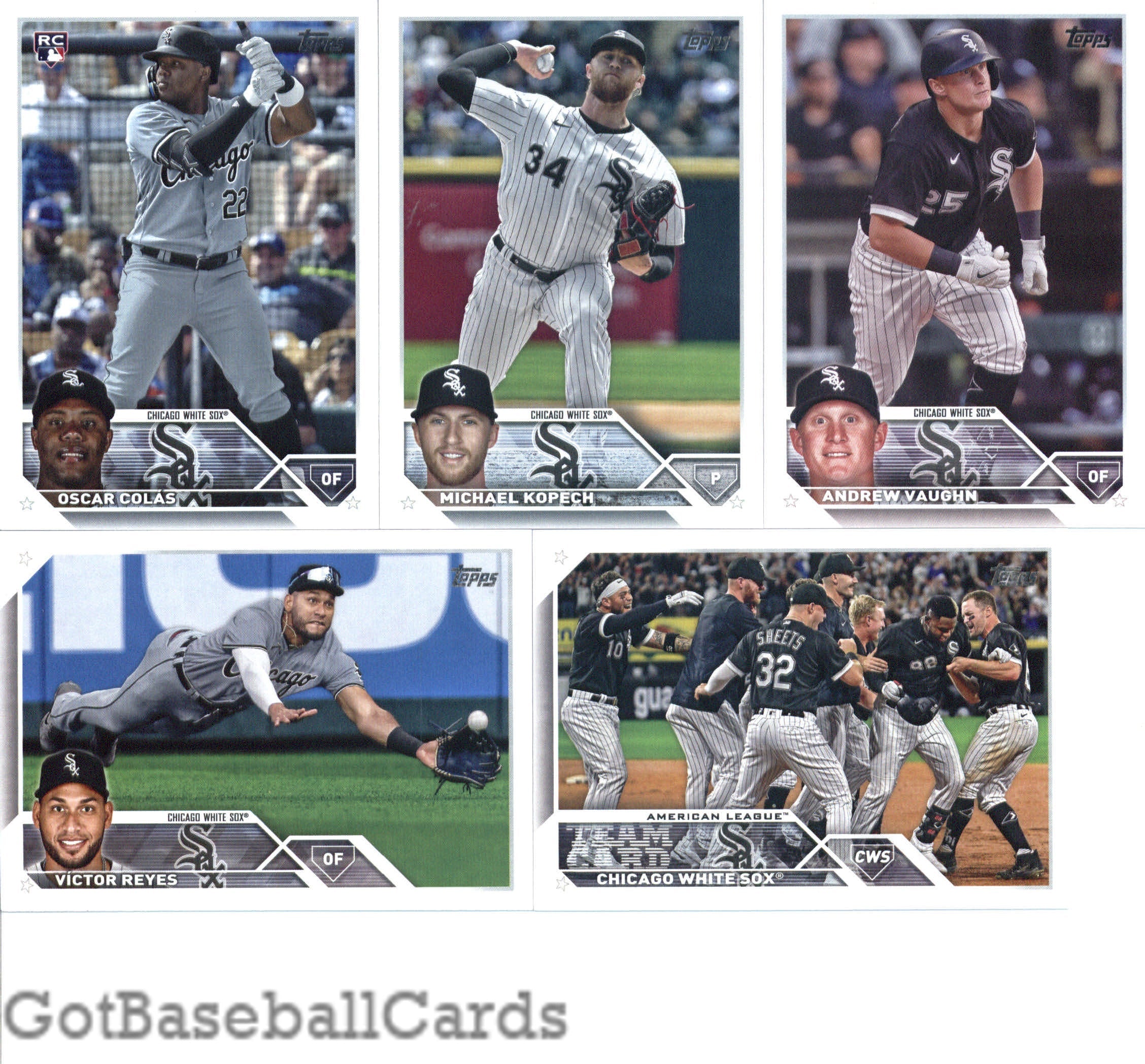 2023 Topps Complete Set (Series 1 & 2) Chicago White Sox Team Set of 21 Cards