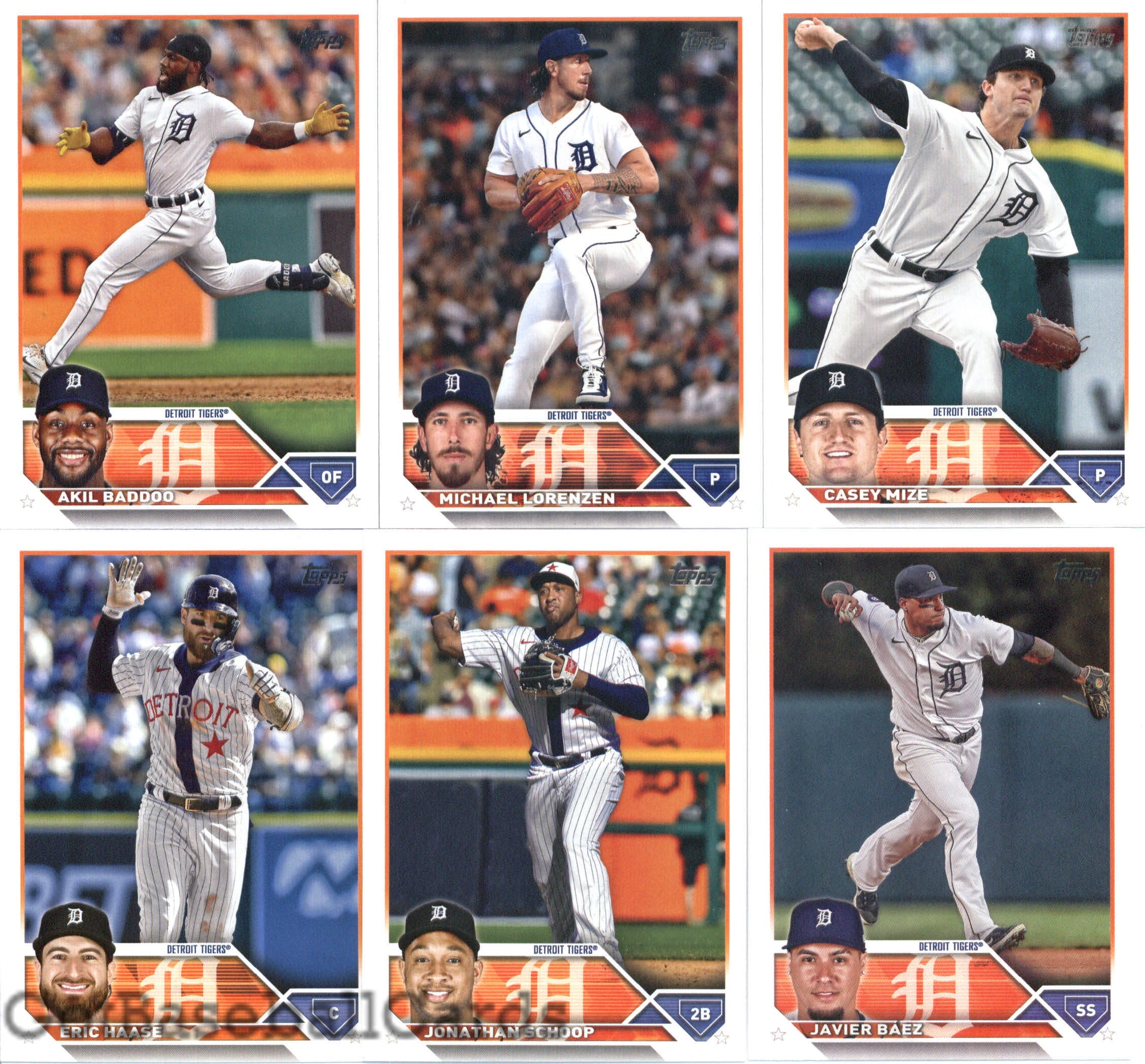 2023 Topps Complete Set (Series 1 & 2) Detroit Tigers Team Set of 23 Cards