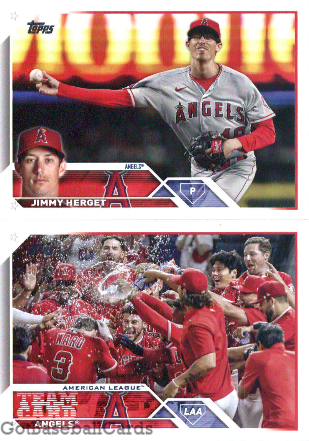 2023 Topps Complete Set (Series 1 & 2) Los Angeles Angels Team Set of 20 Cards
