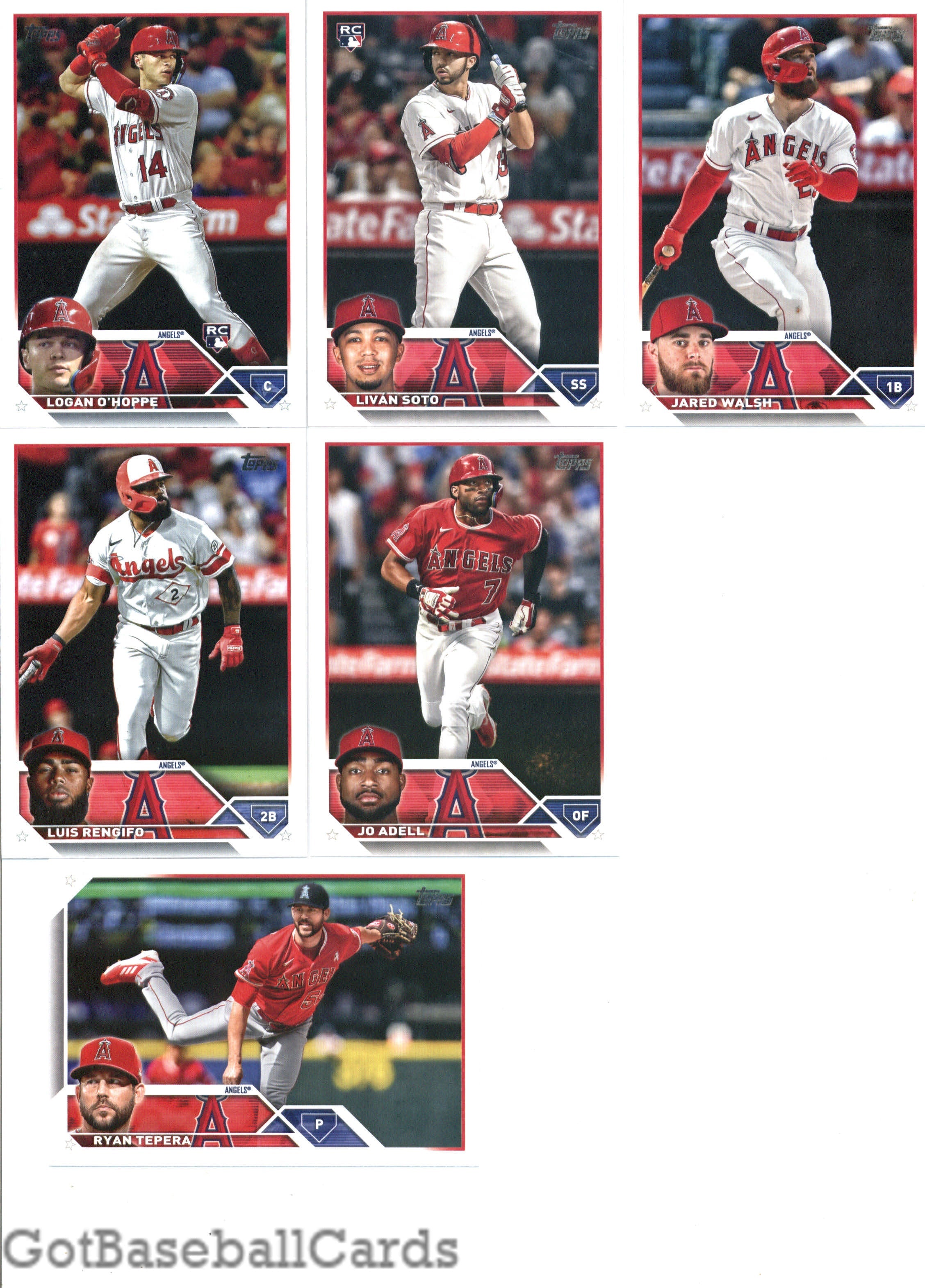 2023 Topps Complete Set (Series 1 & 2) Los Angeles Angels Team Set of 20 Cards