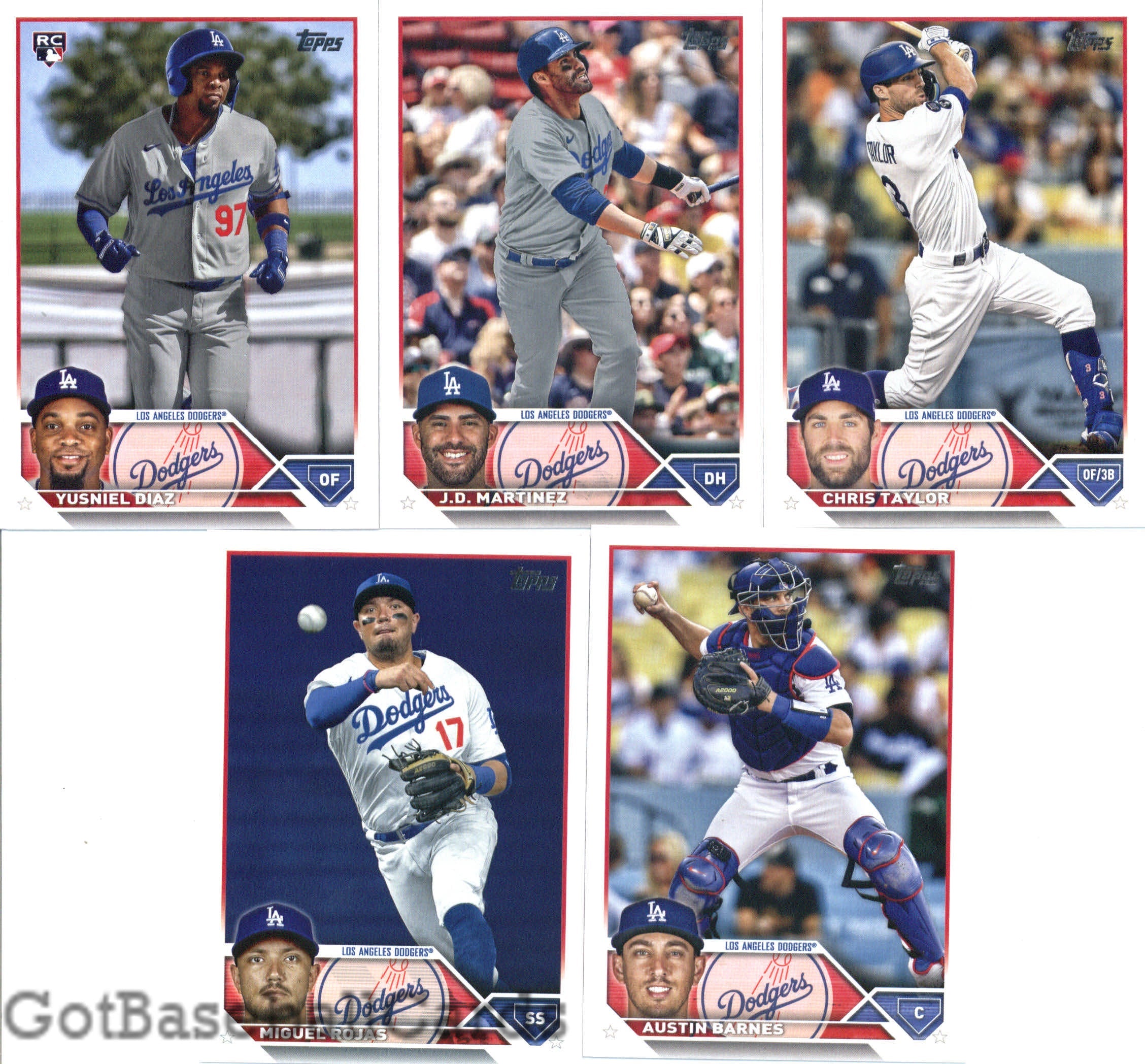2023 Topps Complete Set (Series 1 & 2) Los Angeles Dodgers Team Set of 21 Cards