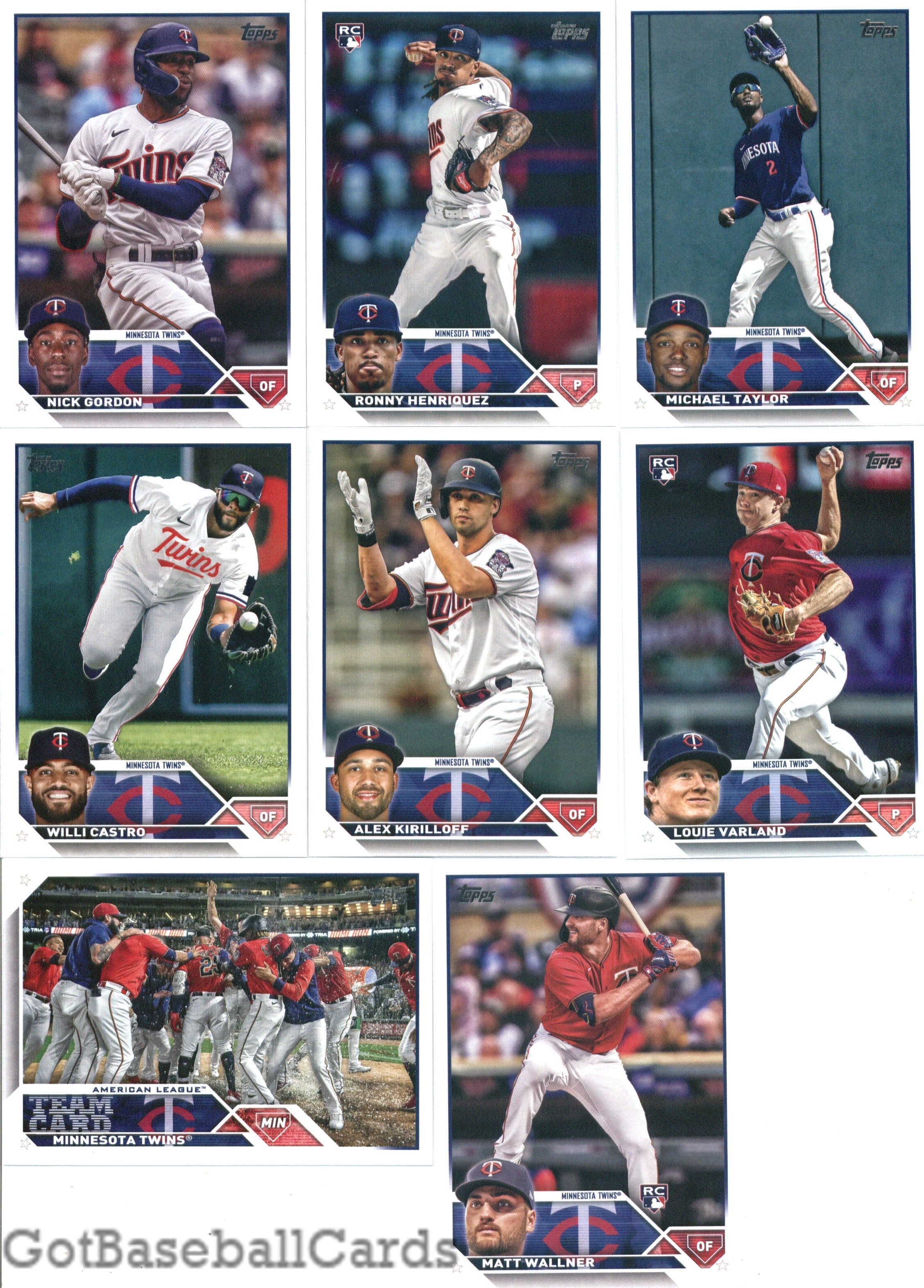2023 Topps Complete Set (Series 1 & 2) Minnesota Twins Team Set of 28 Cards