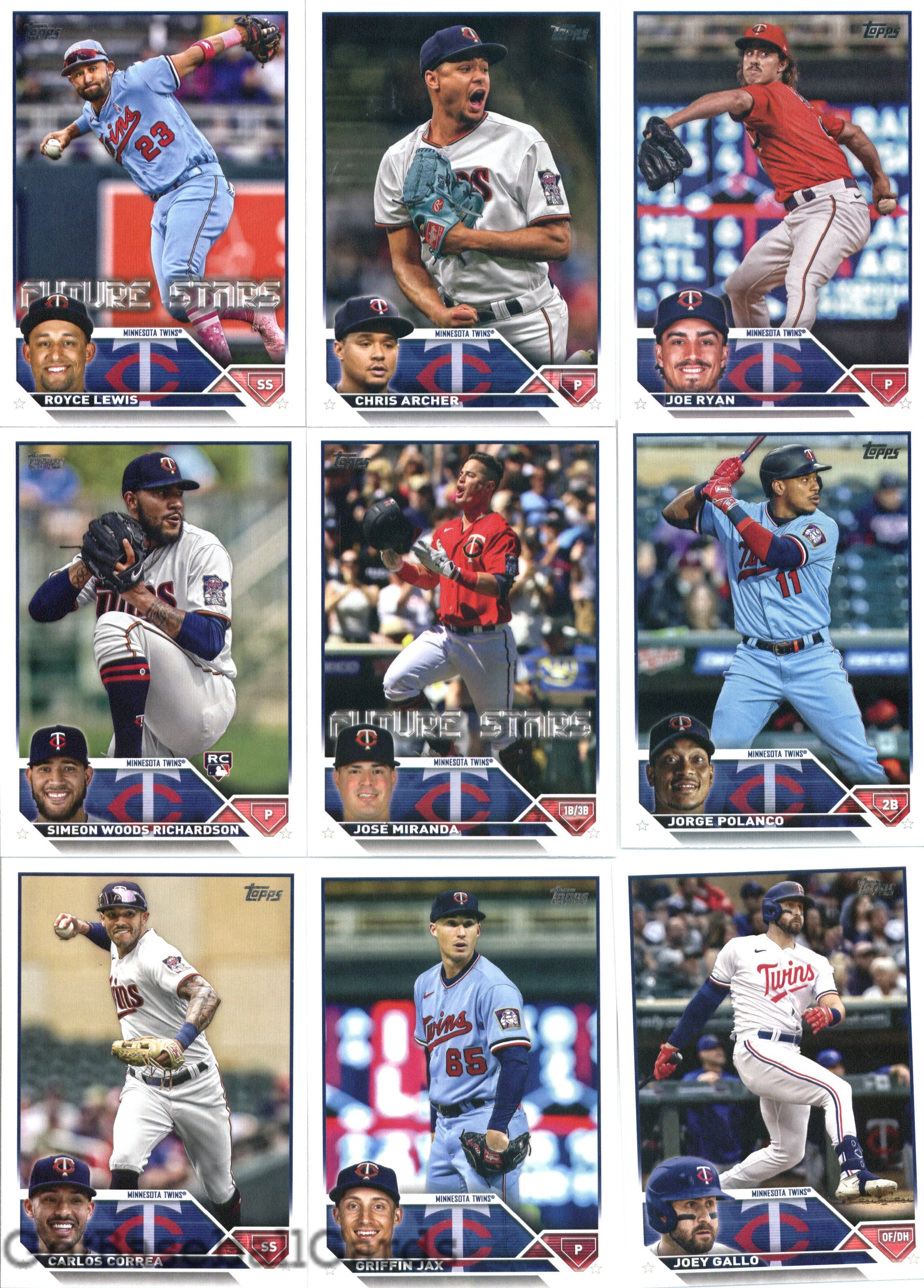 2023 Topps Complete Set (Series 1 & 2) Minnesota Twins Team Set of 28 Cards