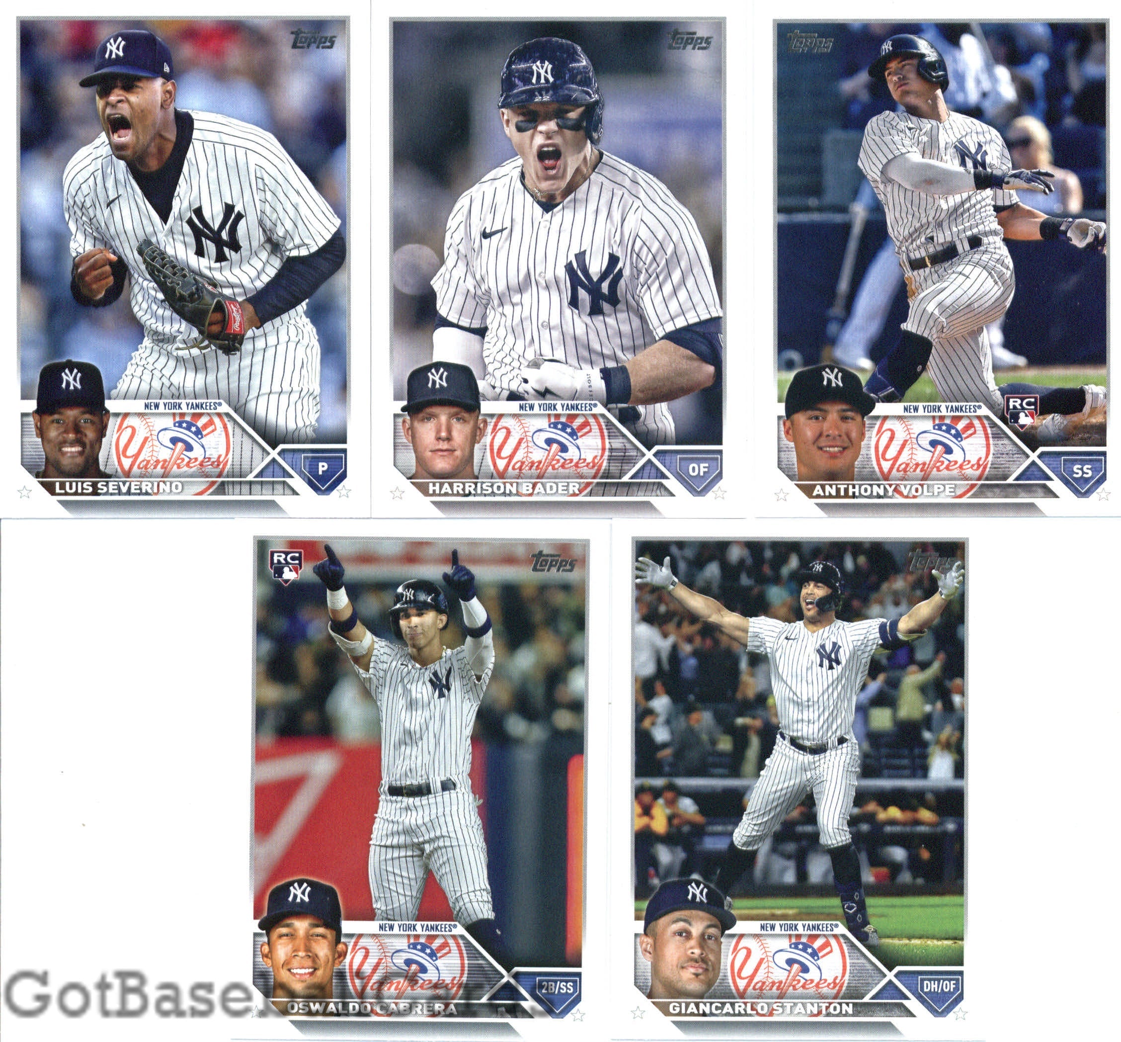 2023 Topps Complete Set (Series 1 & 2) New York Yankees Team Set of 20 Cards