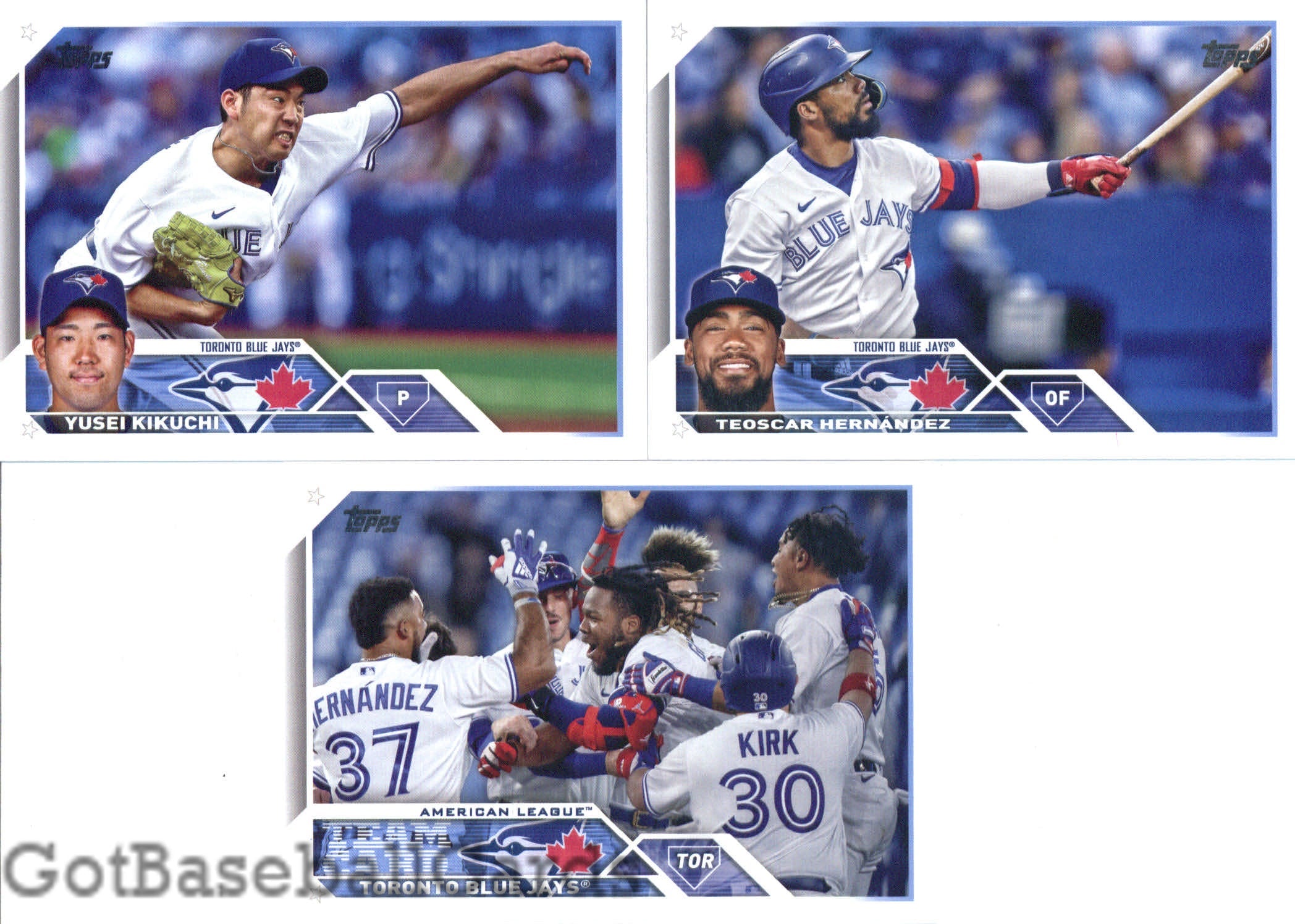 2023 Topps Complete Set (Series 1 & 2) Toronto Blue Jays Team Set of 21 Cards