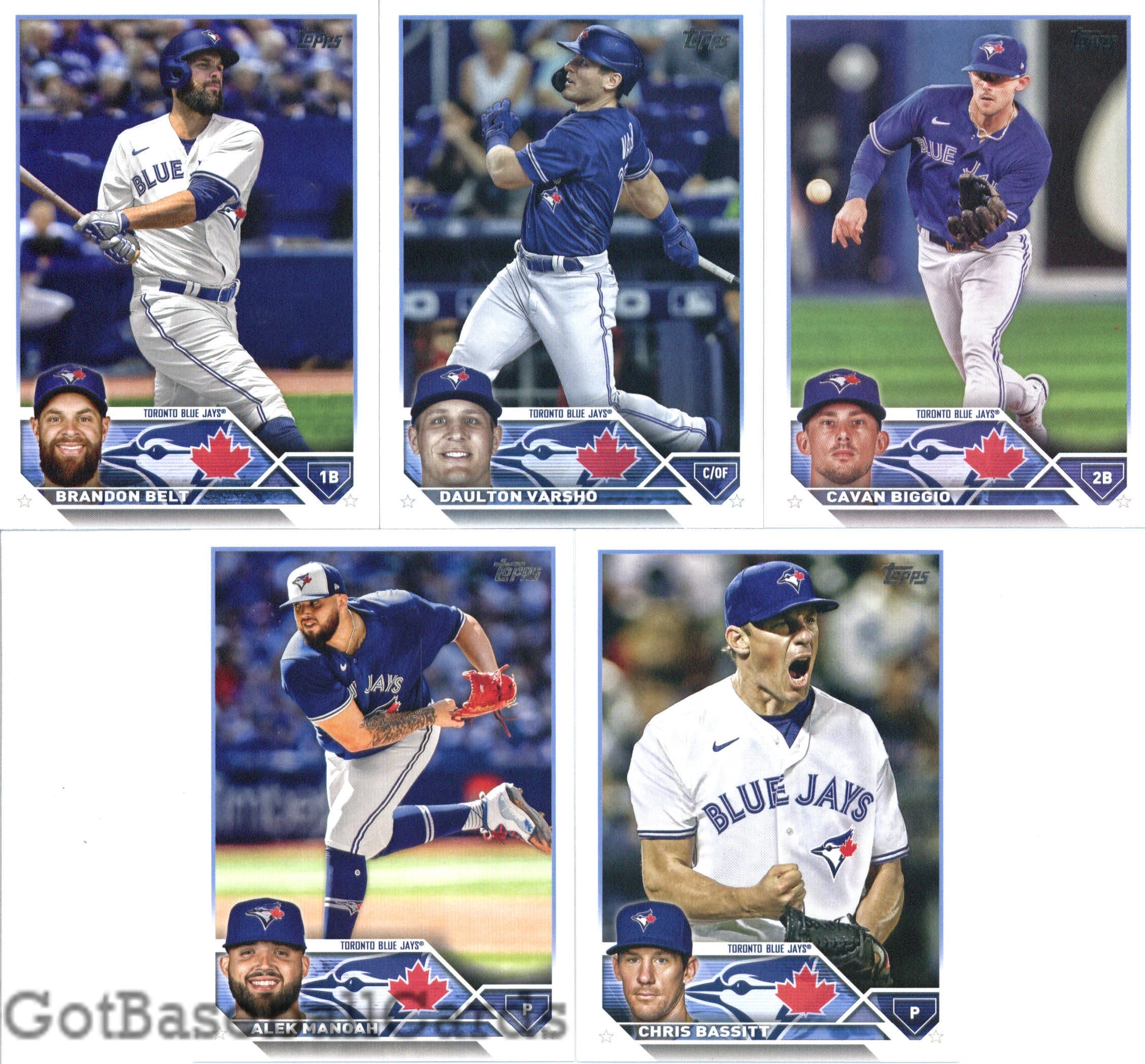 2023 Topps Complete Set (Series 1 & 2) Toronto Blue Jays Team Set of 21 Cards